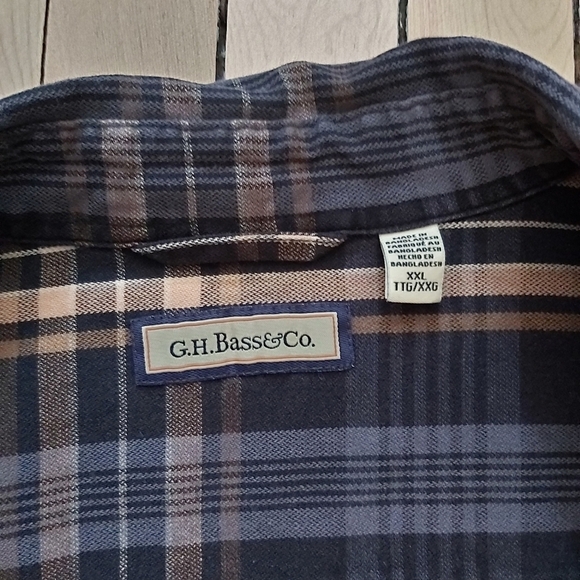 G.h. Bass & Co. plaid men's button down shirt Size XXL - Picture 6 of 7